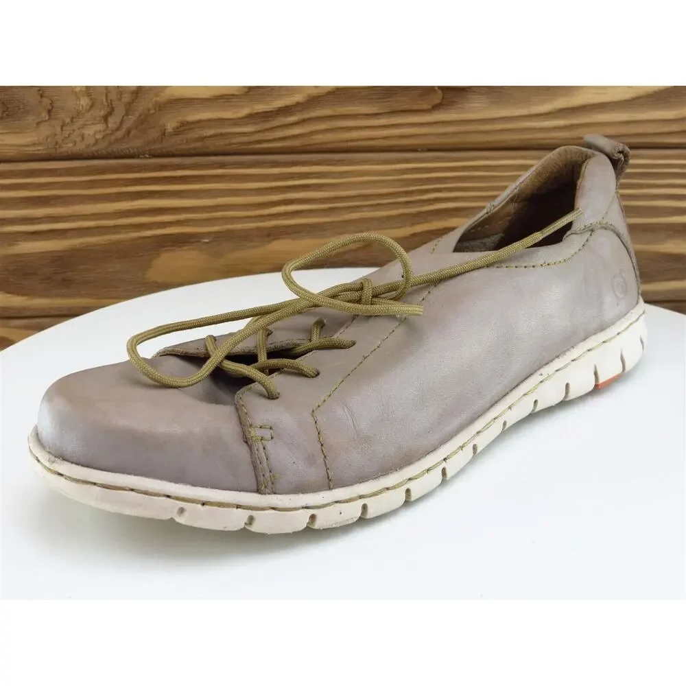 Born Size 7 Sneaker Brown Leather Medium Lace Up Women